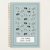 Schattigee Teckel honden, Blauw 2025 Planner (Voorkant)