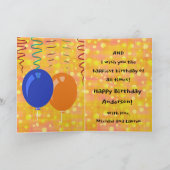 Schattigee Teckel Hondenpret Bright Happy Birthday Kaart (Binnen)