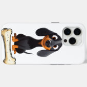 Schattigee teckel iPhone hoesje (Achterkant (horizontaal))