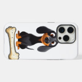 Schattigee teckel iPhone hoesje 15 Pro Max Case (Achterkant horizontaal)