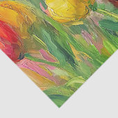 Schattigee teckel Kleurrijke Tulpen Decoupage Tissuepapier (Detail)