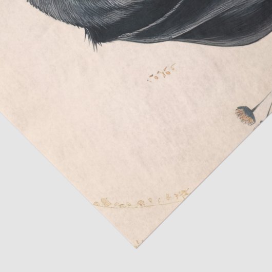 Schattigee Teckel met Wildflowers Decoupage Tissuepapier (Detail)