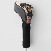 Schattigee Teckel met Wildflowers Schilderij Golfheadcover (Schuin)