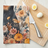 Schattigee Teckel met Wildflowers Schilderij Theedoek (Quarter Fold)