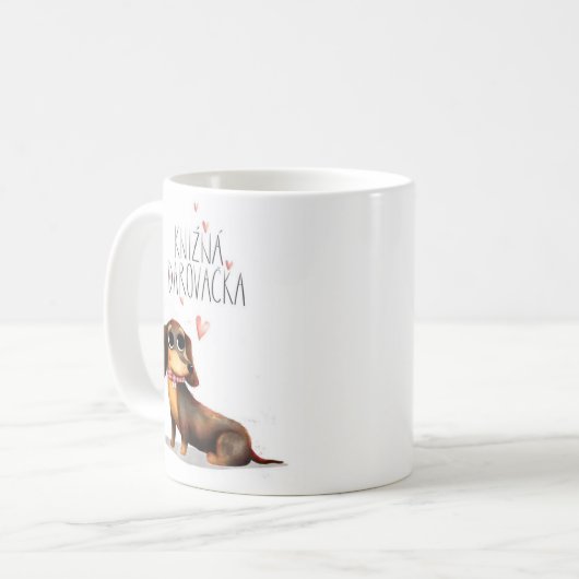 Schattigee Teckel Puppy Koffie Mok – Hondenliefheb (Voorkant links)