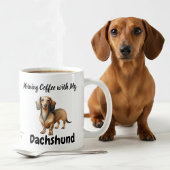 Schattigee teckel Sandy Brown Morning Koffiemok