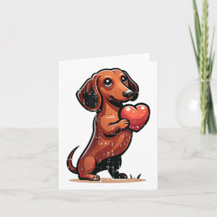 Schattigee Teckel Valentijnsdag Hart Liefhebber Ho Kaart
