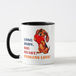 Schattigee Teckel Valentijnsdag Heart Lover Dog Mok