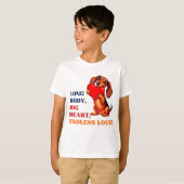 Schattigee Teckel Valentijnsdag Heart Lover Dog T-shirt (Voorkant volledig)