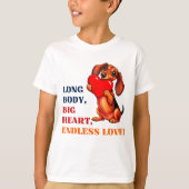 Schattigee Teckel Valentijnsdag Heart Lover Dog T-shirt (Voorkant)