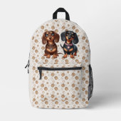 Schattigee teckel vrienden bedrukte rugzak (Voorkant)