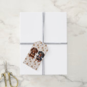 Schattigee teckel vrienden cadeaulabel (Met Touw)