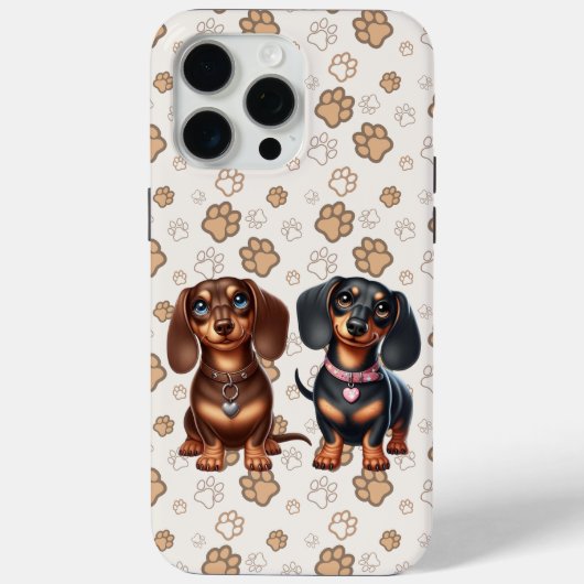 Schattigee teckel vrienden Case-Mate iPhone case (Achterkant)