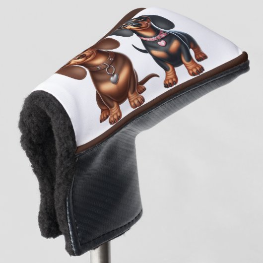 Schattigee teckel vrienden golfheadcover (3/4 voorkant)