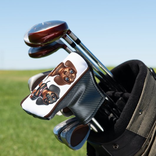 Schattigee teckel vrienden golfheadcover (Insitu)