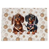 Schattigee teckel vrienden groot cadeauzakje (Voorkant)