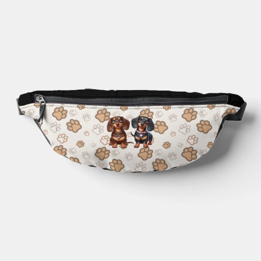 Schattigee teckel vrienden heuptasje (Liggend)