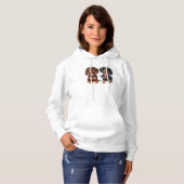Schattigee teckel vrienden hoodie (Voorkant volledig)