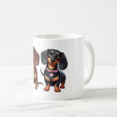 Schattigee teckel vrienden koffiemok (Voorkant rechts)