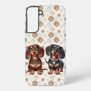 Schattigee teckel vrienden samsung galaxy hoesje