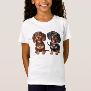 Schattigee teckel vrienden t-shirt