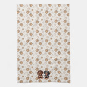 Schattigee teckel vrienden theedoek (Verticaal)