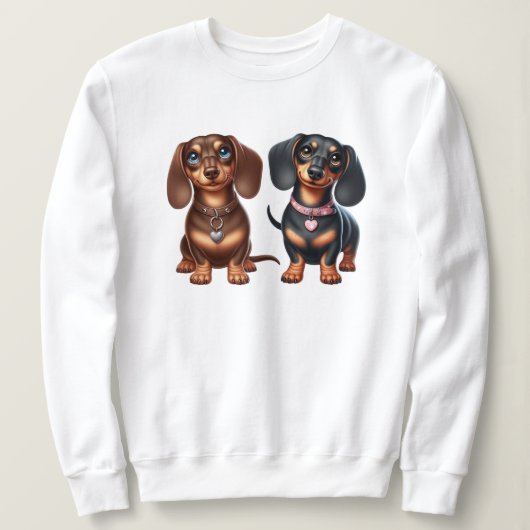 Schattigee teckel vrienden trui (Design voorkant)