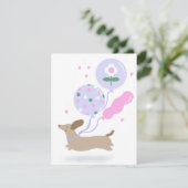 Schattigee Teckel Weiner Hondenliefhebber Party Ro RSVP Kaartje (Staand voorkant)