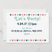 Schattigee Teckel Wiener Dog Verjaardagsuitnodigin Kaart (Achterkant)