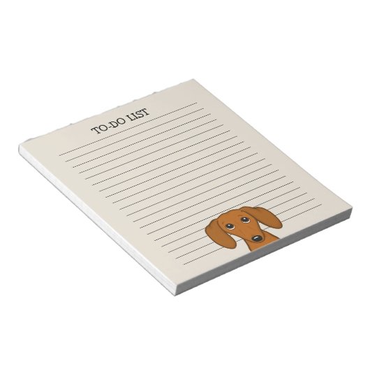Schattigee Teckel Wiener Dog Weiner Hondenliefhebb Notitieblok (Schuin)