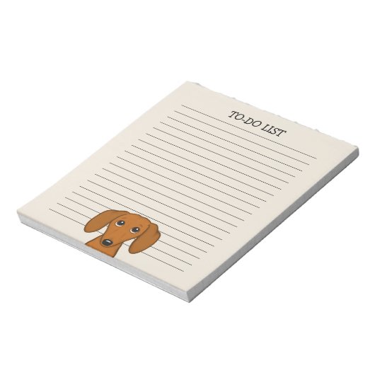Schattigee Teckel Wiener Dog Weiner Hondenliefhebb Notitieblok (Linkerzijde)
