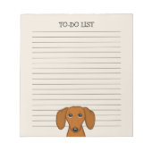Schattigee Teckel Wiener Dog Weiner Hondenliefhebb Notitieblok (Voorkant)