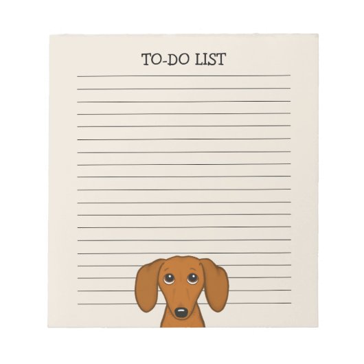 Schattigee Teckel Wiener Dog Weiner Hondenliefhebb Notitieblok (Voorkant)