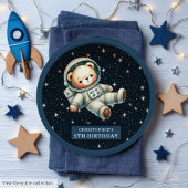 Schattigee Teddy Astronaut Boy Baby shower Papier Papieren Bordje