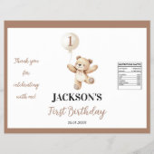 Schattigee Teddy Balloon Beary Birthday Chip Bag W Flyer (Voorkant)