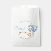 Schattigee Teddy Balloons Baby Boy Shower Bedankt Bedankzakje (Voorkant)