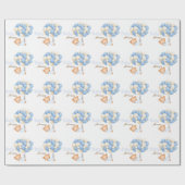 Schattigee Teddy Balloons Baby shower Cadeaupapier (Vlak)