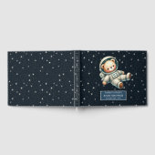 Schattigee Teddy Bear Astronaut Boy Baby shower Gastenboek (Volledig)