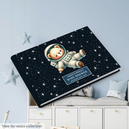 Schattigee Teddy Bear Astronaut Boy Baby shower Gastenboek