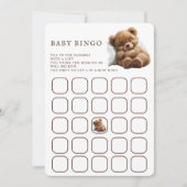 Schattigee Teddy Bear Baby Bingo spel Kaart (Voorkant)