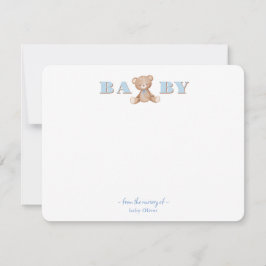 Schattigee Teddy Bear Baby Boy Bedankt kaart