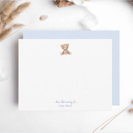 Schattigee Teddy Bear Baby Boy Bedankt kaart