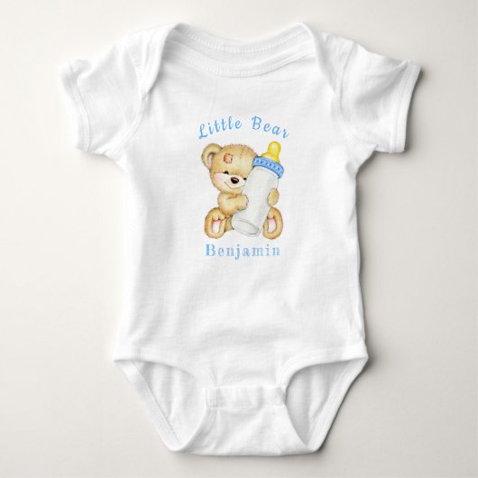 Schattigee Teddy Bear Baby shower Baby Bodysuit (Voorkant)