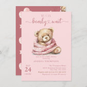 Schattigee Teddy Bear Baby Shower Uitnodigingen (Voorkant / Achterkant)