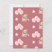 Schattigee Teddy Bear Baby Shower Uitnodigingen (Achterkant)