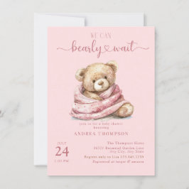 Schattigee Teddy Bear Baby Shower Uitnodigingen