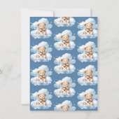Schattigee Teddy Bear Baby Shower Uitnodigingen (Achterkant)