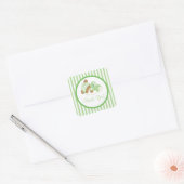 Schattigee Teddy Bear Baby shower Vierkante Sticke Vierkante Sticker (Envelop)