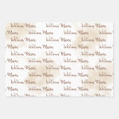 Schattigee Teddy Bear Baby shower Waterverf Inpakpapier Vel (Voorkant 3)