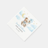 Schattigee Teddy Bear Ballon Baby shower Papieren Servet (Hoek)
